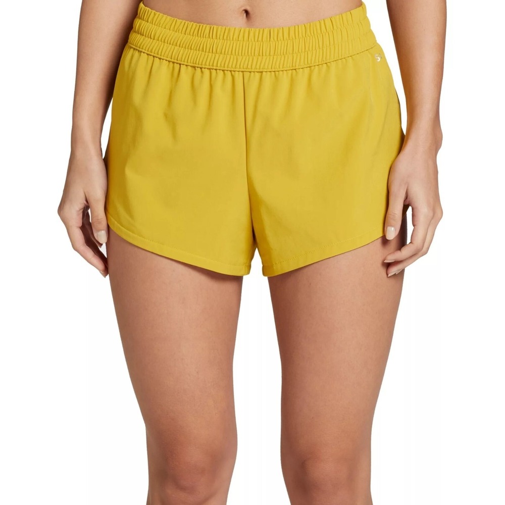 DSG Women's Stride Shorts Medium Grounded Yellow Lined NWT